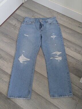 Levi's Premium 501 Original Fit Distressed Jeans W32/L30